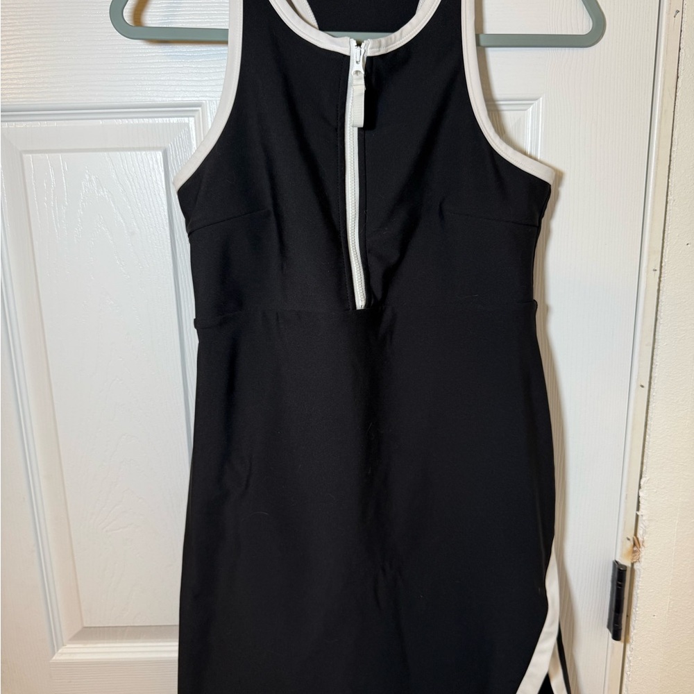 Black and White Athletic Tennis Dress